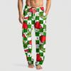 Men's Knitted Fashion Print Pocket Casual Pants Pajama Pants