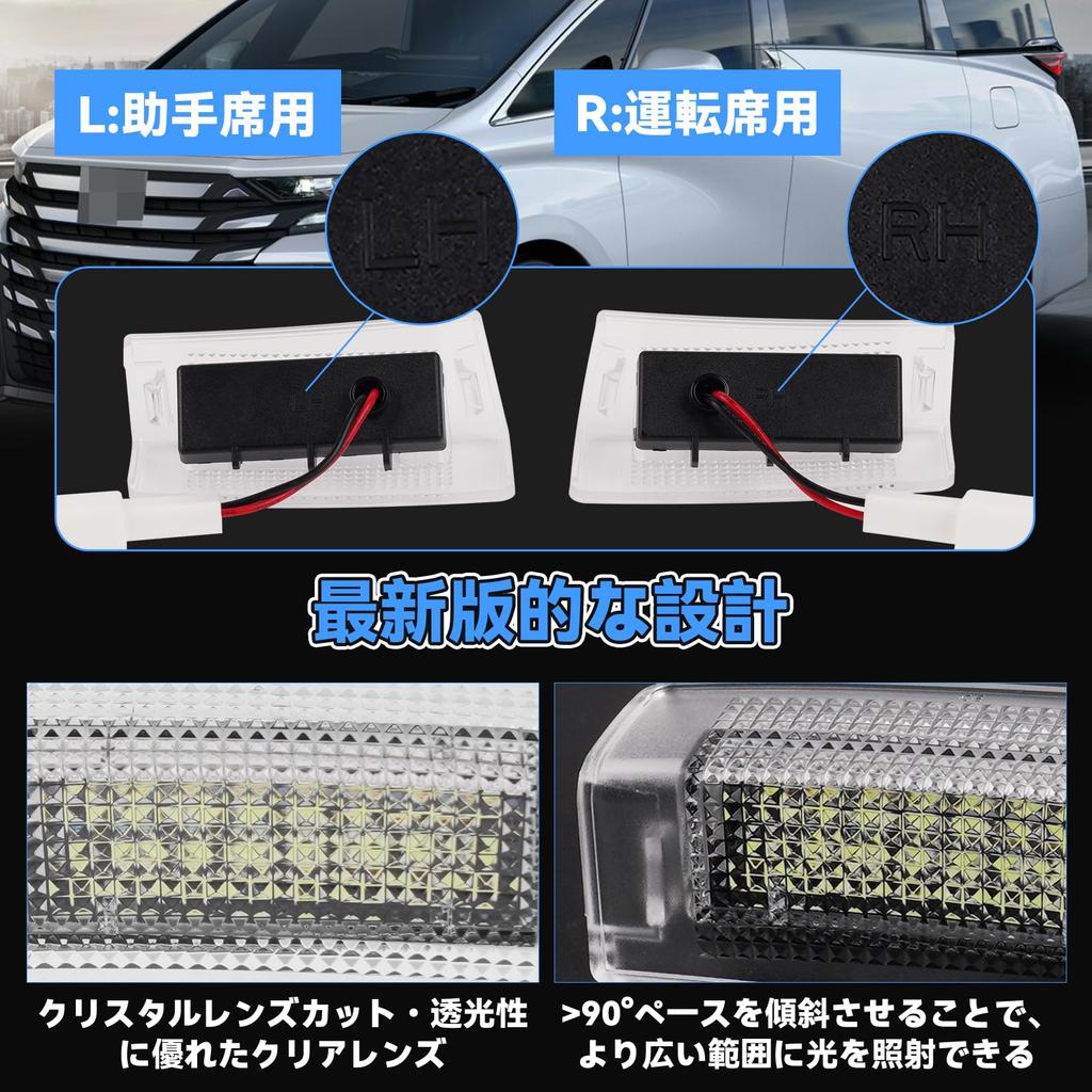 GemPro Alphard 40 Courtesy Lamp, Third Row, Vellfire 40 Series, Sliding Door Spot Lamp,