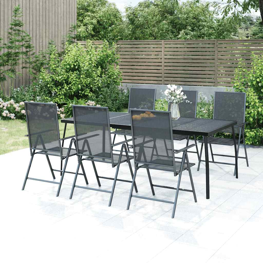 Garden Table Anthracite Grey 200 X 100 X 72 Cm Steel Mesh Design