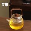 Heat-Resistant Glass Teapot with Lift Handle