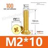 Copper Phillips Countersunk Head Machine Screws, Sizes M2–M4, Lengths 6/8/10/12mm