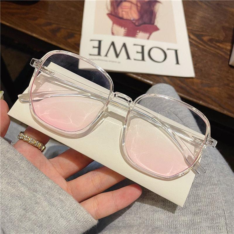 Pink Blusher Gradual Glasses Fashion Computer Anti Blue Light Goggle Women's Girl Decorative Cute Eyewear Glasses