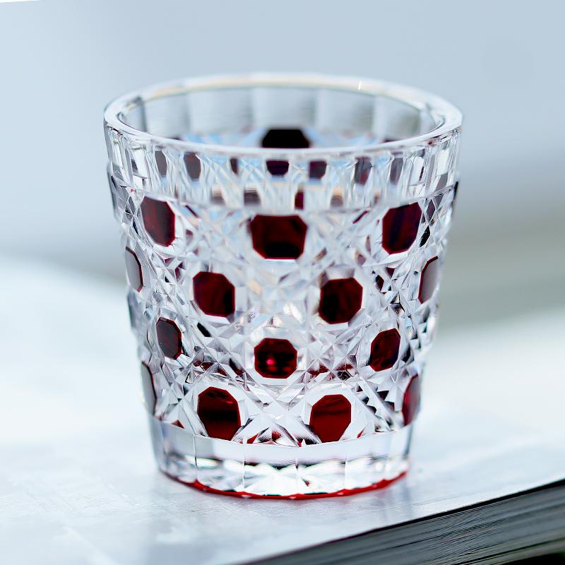 Luxury 35Ml Edo Kiriko Multi-Color Soju Glass Cup Japanese Style Hand Cut S Glass For Whiskey Tequila 1.2Oz Korea