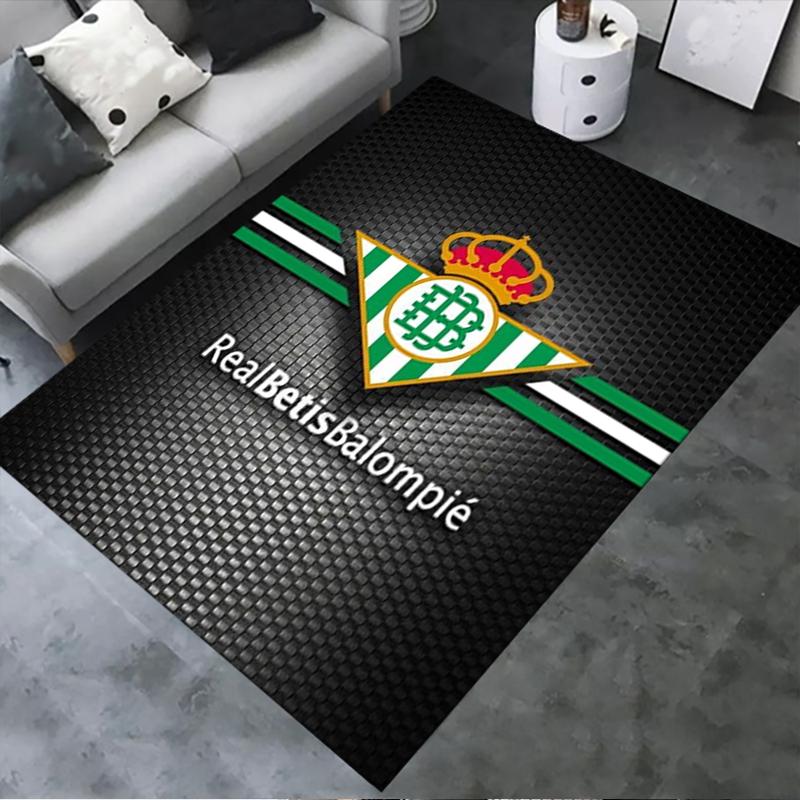 Nuovo Tappeto Real Betis 2025 per Soggiorno Camera da Letto Casa Decorazione Divano, Tappetino Antiscivolo per Giochi Bambini