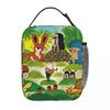 The Little Mole Insulated Lunch Bag Portable Cartoon Friends Together Reusable Cooler Bag Lunch Box Tote Food Handbags