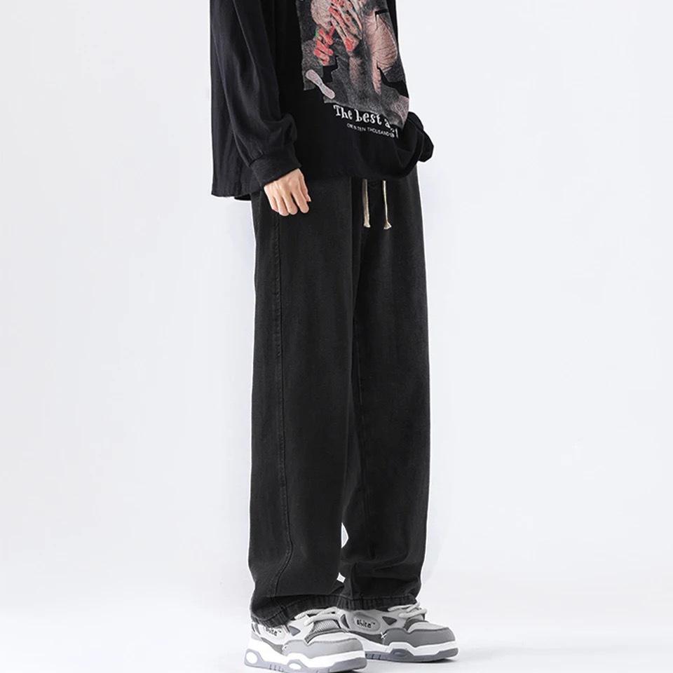 Men's Summer American High Street Trendy Pants Wide-leg Straight Loose Casual Trendy Casual Long Pants