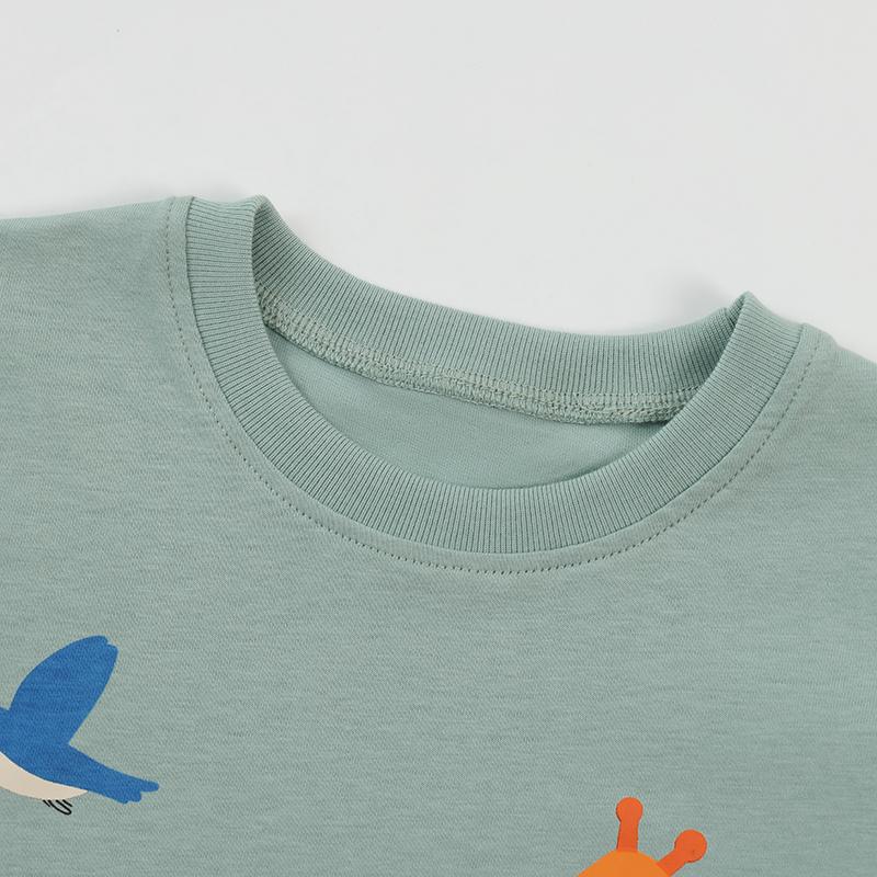 Little Maven Children's Clothes Baby Boys 2026 New Summer Kids Clothes Children's Clothing Cartoon Animals T-shirts