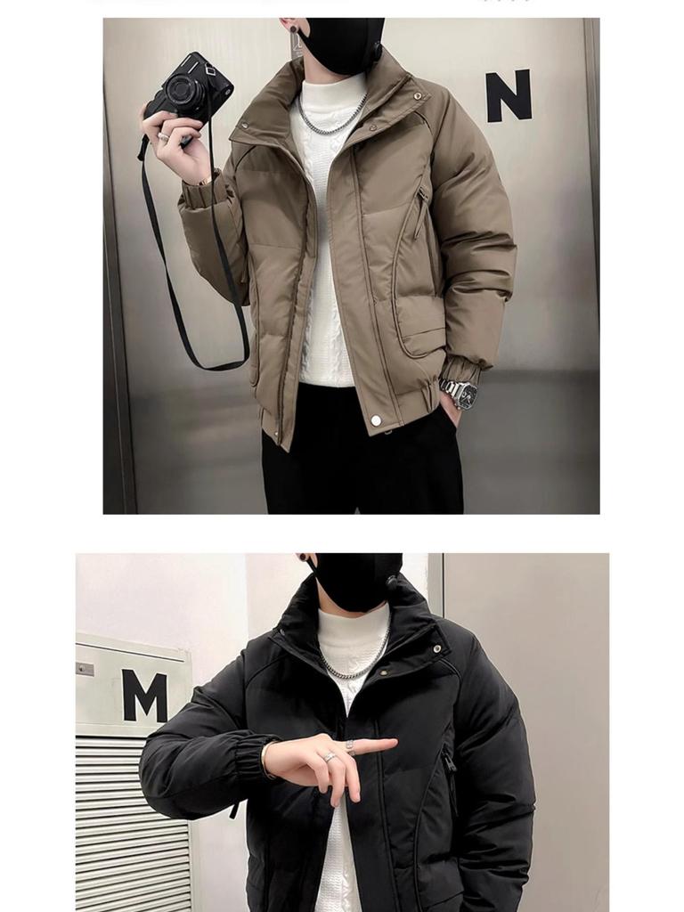 Men's Trendy Thickened Down Cotton Winter Coat - Stylish Short Jacket