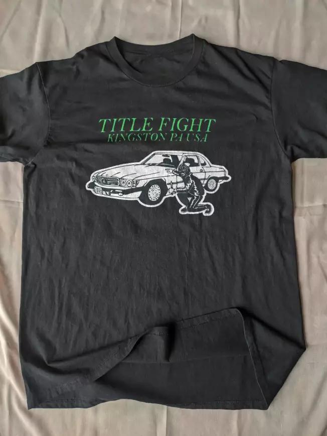 Vintage Title Fight Logo Short Sleeve Cotton Black All Size Shirt S