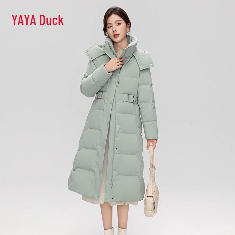 Yaya Women's Mid-Length Hooded Winter Ski Down Jacket