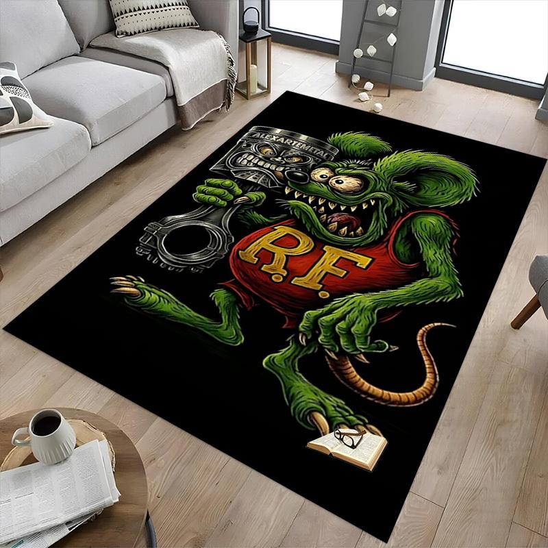 1pc Rat Fink Carpet, Office Rug Outdoor Mat Home Decor Area Carpet Festival