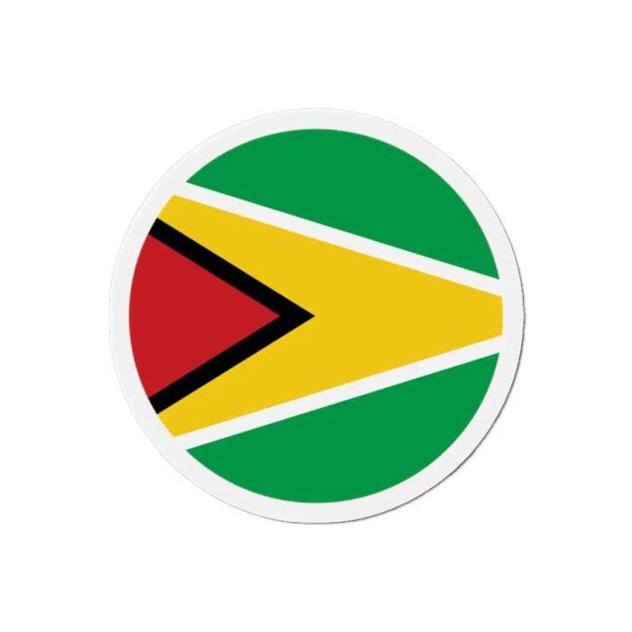 Aimant Rond Drapeau Guyana - Multicolore - 10 cm - 50 kusů - Résine synthétique - Mixte