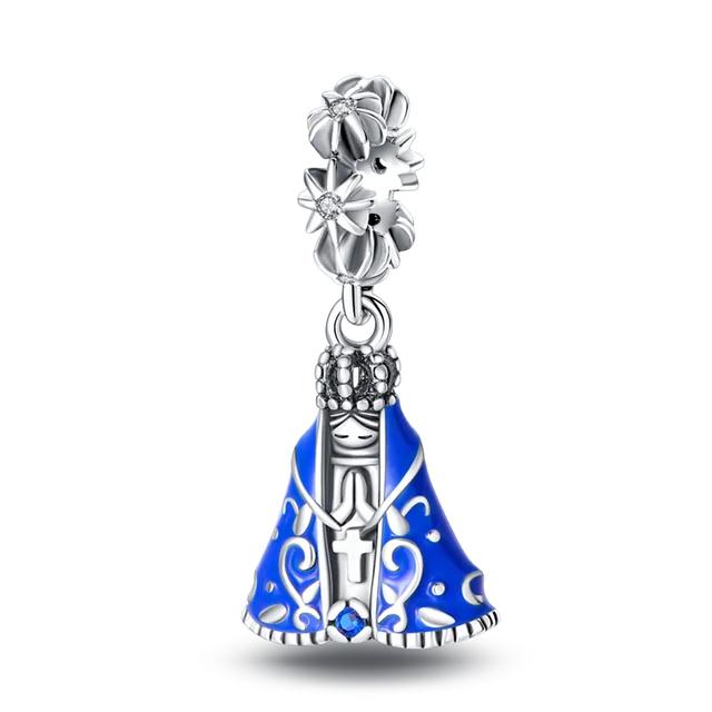 925 Sterling Silver Our Lady Charms Bead The Virgin Mary Dangle Fit Original Fashion Bracelet Necklace Pendants Jewelry Marking