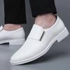 White Leather Dress Shoes Men's Spring Autumn Breathable 2025 New Formal Business Derby Shoes Man Casual English Shoes for Men