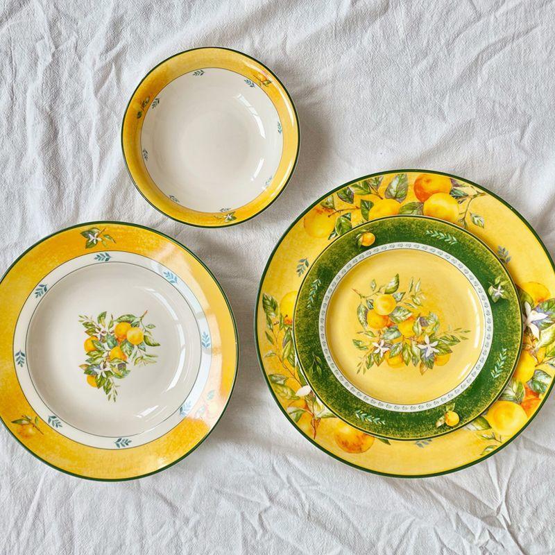 High-value home furniture European style Western food steak pasta plate yogurt bowl salad bowl appreciation board