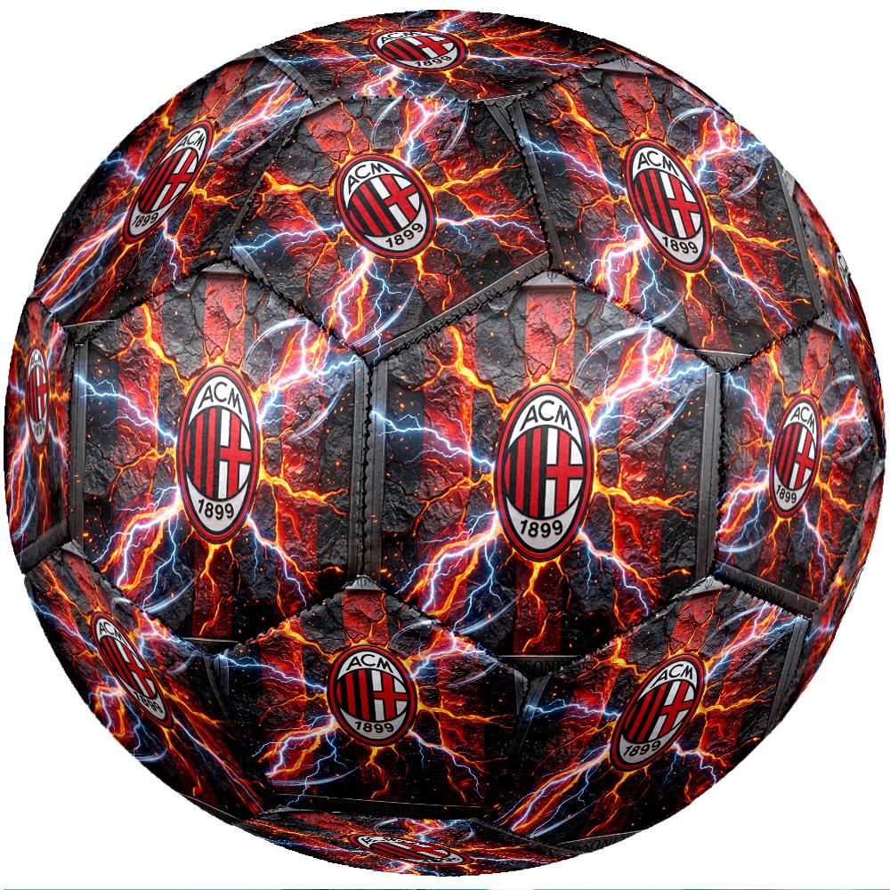 AC Milan Theme Soccer Ball Size 5 Soccer Ball Soft Touch Professional Training Football for Outdoor Sports