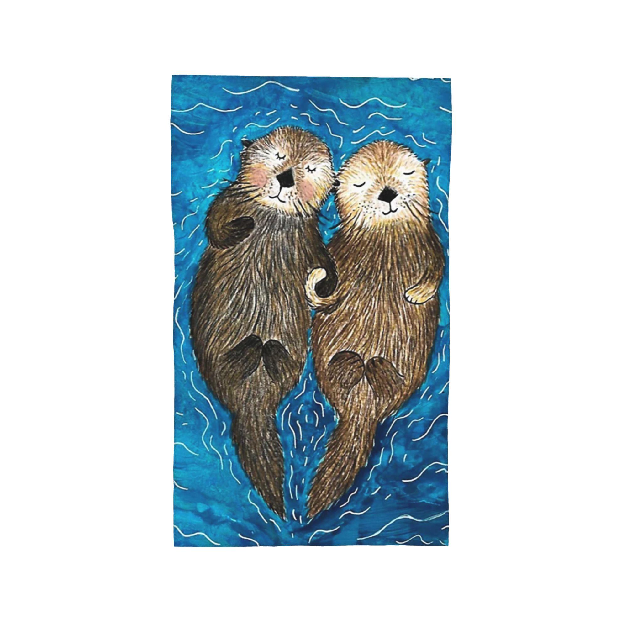 

Otter CUTE SLEEP Soft Face Towel Quick Dry Pool Bath Cotton Towels Breathable W40*H60(CM)