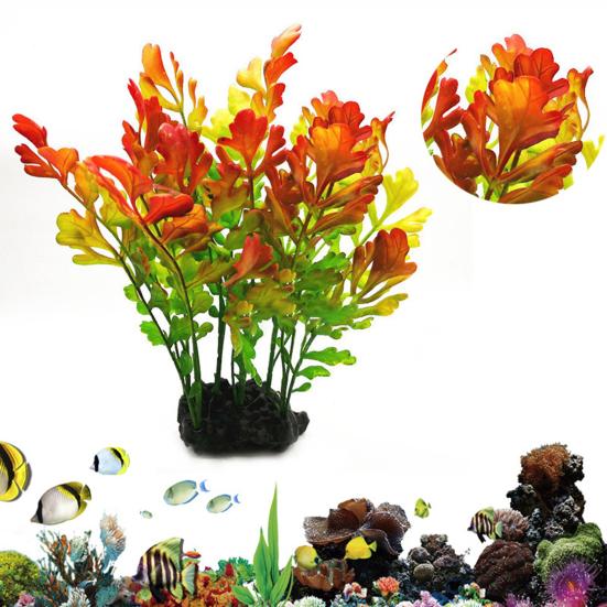 Cutie Reptile Monstera Simulat Frunze Solubile Acvariu Plante de Apă Ornamente