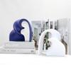 Modern Geometric Arch Ribbon Ornament for Living Room and Office Decor