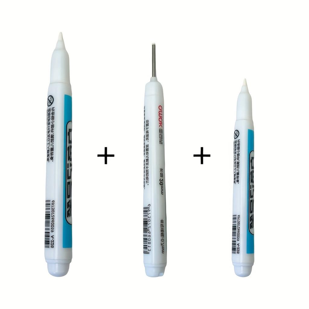 1pcs Quick-Dry White Marker Pen  Fine Tip for Drawing  Tire Marking Highlighting  Odorless Waterproof Ink