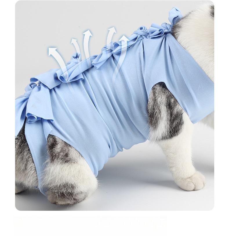 Pet clothing postoperative sterilization clothing weaning anti licking isolation of bacteria breathable and comfortable