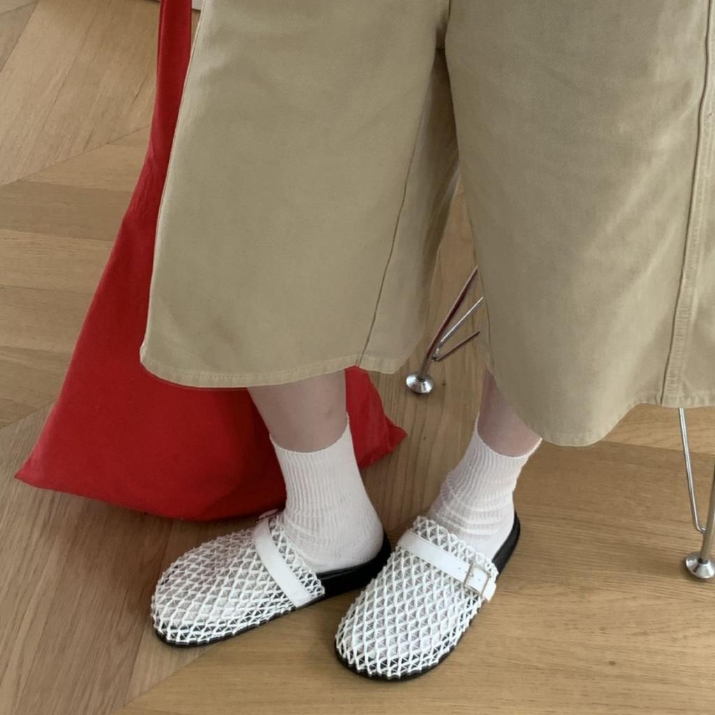 Retro Hollowed-Out Woven Bag Head Slippers Women'S Summer Wear One-Pedal Versatile Breathable Lazy Half Slippers
