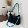 Macar Color Woven Strap Lightweight Shoulder Bag Korean Style Fashiable and Versatile Crossbody Bags for Women Commuting Bag