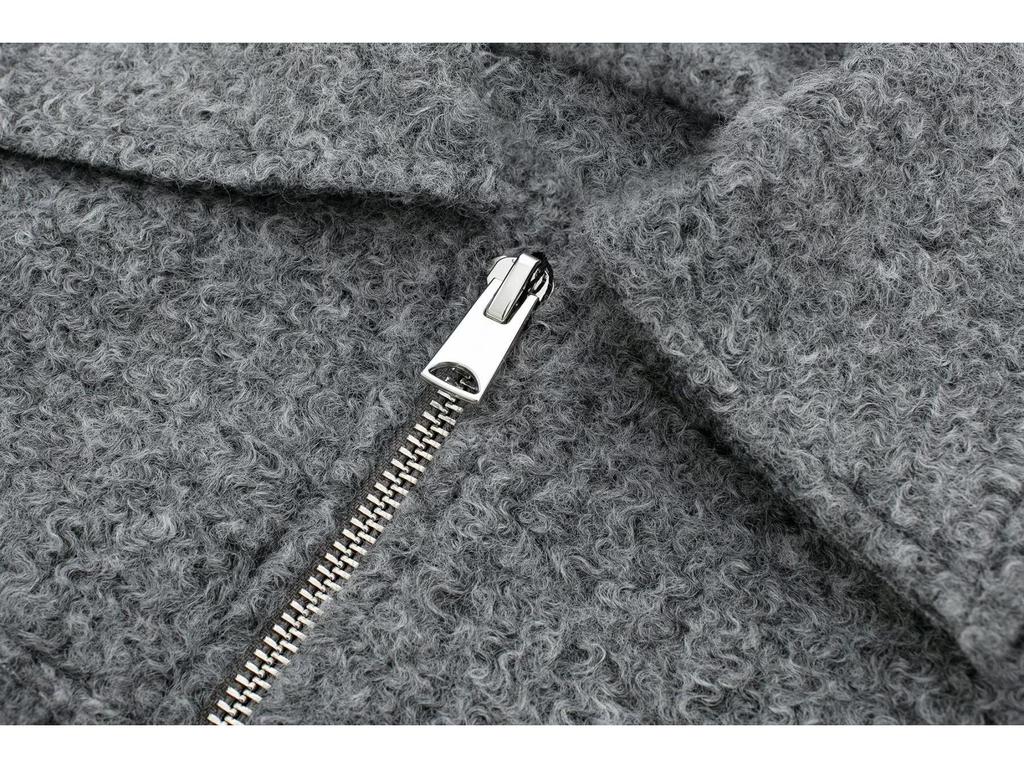 2024 Autumn/Winter Women's Casual Tweed Jacket with Lapel and Pocket