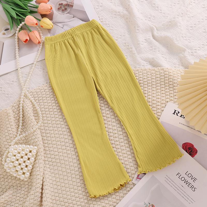 Girls' Summer Bell Bottoms: Stylish Princess-Style Casual Pants