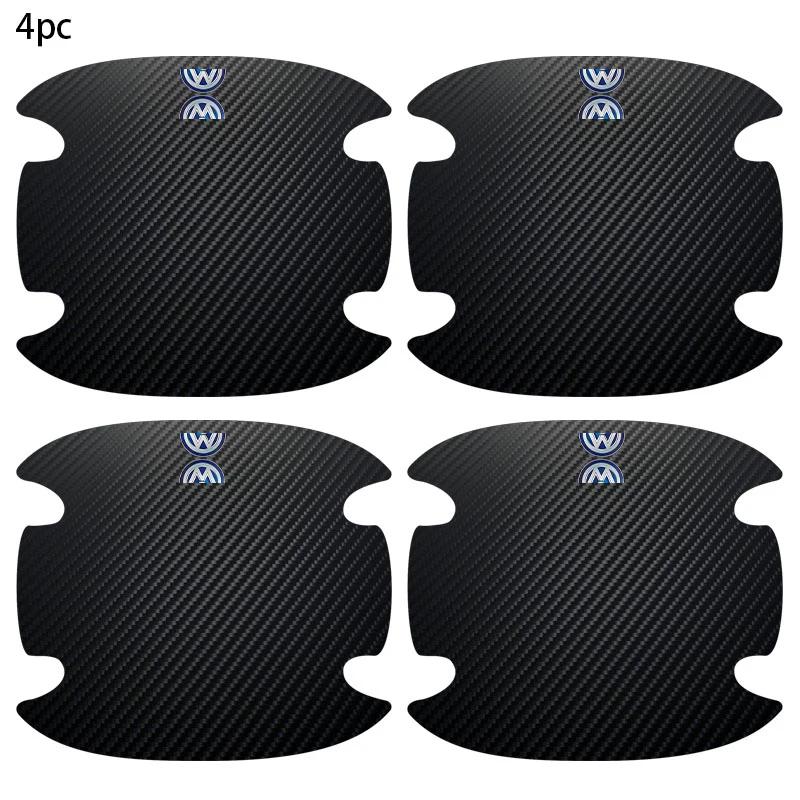 

VW GTI GOLF 4pc Carbon Fiber Car Door Bowl Protection Sticker Door Handle Protection Film For Volkswagen B5 B6 B7 T4 T5 Golf 4 5