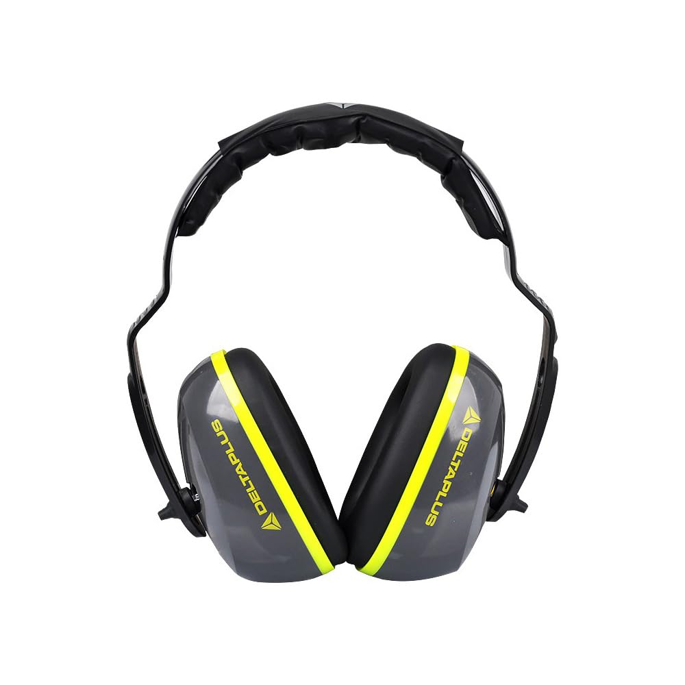 Delta Plus INTERLAGOS LIGHT Headband Model with Simple Sound Reduction Lightweight Gray Earmuffs, Entry-Level Design, Rating 26dB, (Approx. 200g),