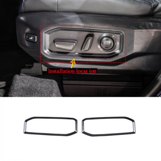 Carbon Fiber ABS Front Seat adjustment button panel trim For Toyota Tundra