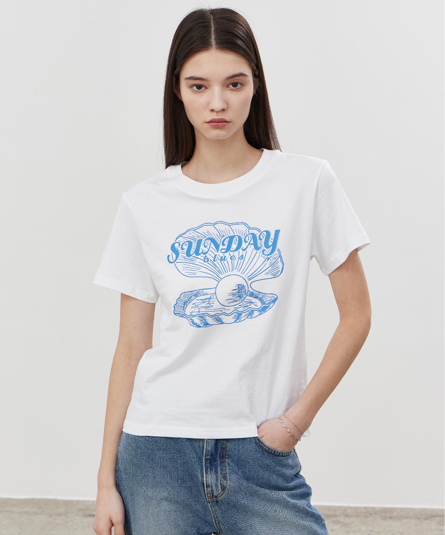 Itove Seoul Pearl Oystor T-Shirt Wh Wh (White)/S