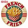 Vintage Metal Tin Sign French Fries Wall Decor Bar Kitchen Man Cave Poster