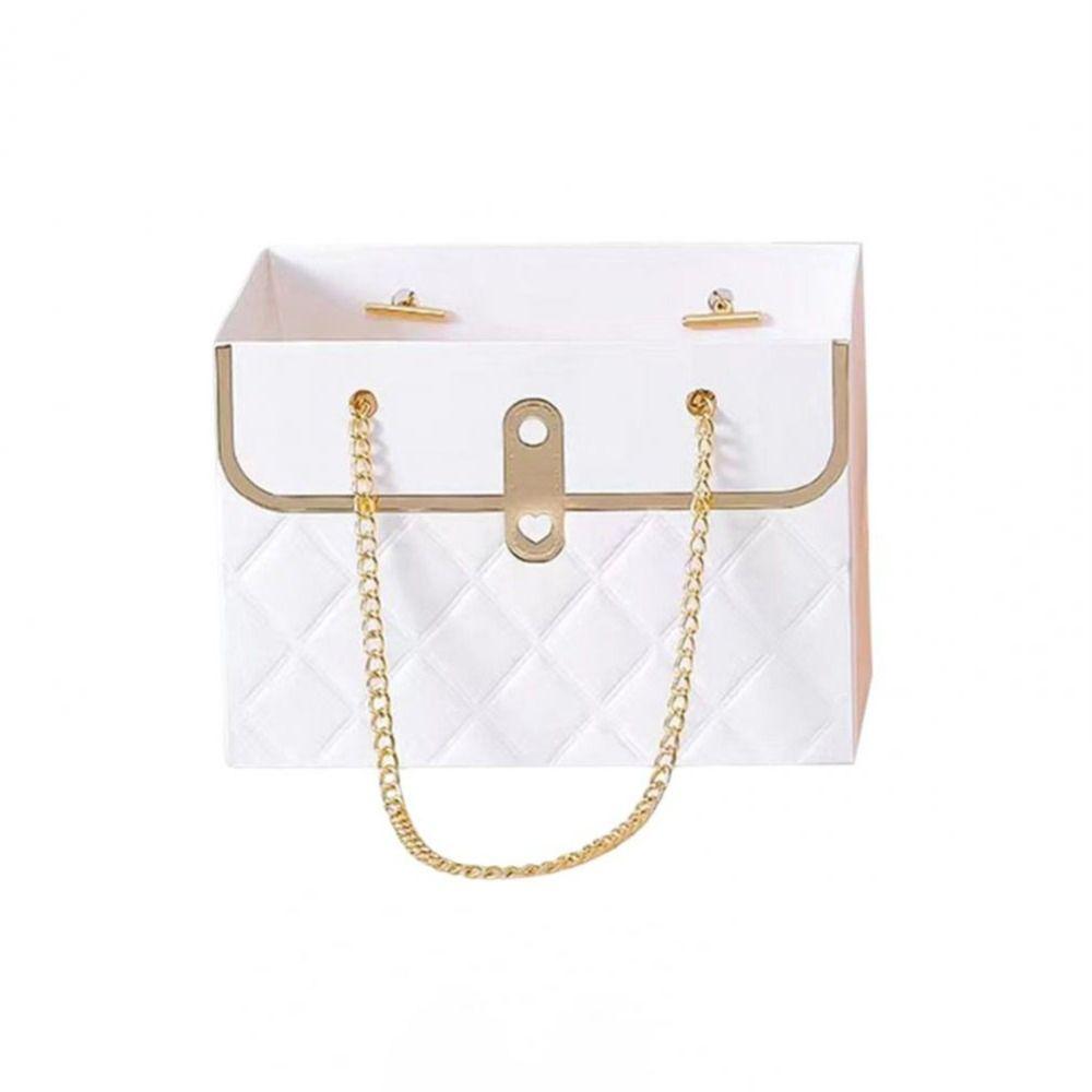 

Gift For Home Decor Wedding Party Birthday Living Room Paper Bag Packaging Box Flower Box Hand Bag белый