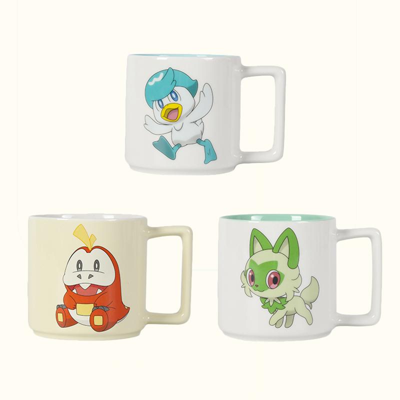 SHUNXIANG Pokémon Licensed Ceramic Mugs Anime-themed Milk Oat Cups Cartoon Quaxly Coffee Mugs Home Breakfast Drinking Utensils