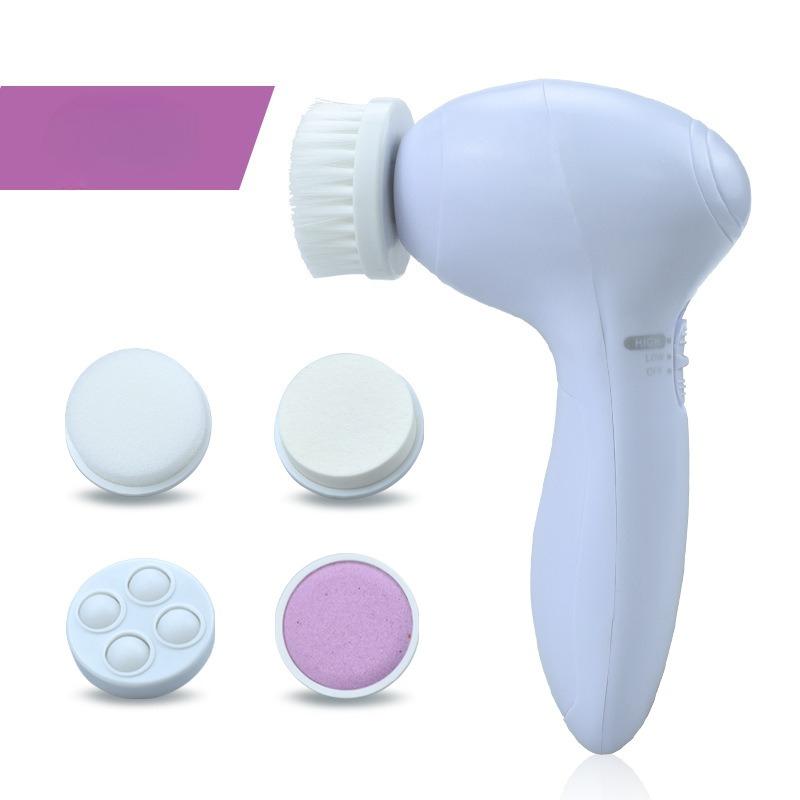 1Pc  Electric 5-in-1 Facial Cleanser Face Brush Multifunctional Rotary Beauty Instrument Pore Cleaner Face Machine