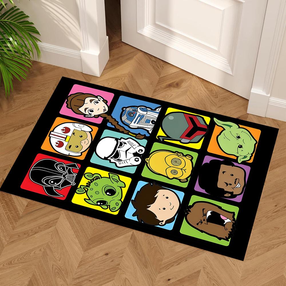 Star Wars Carpet Design for Dormitory Living Rooms Kitchen Hallway Anti-slip Rug Anime Office Decor Spiritual Gift
