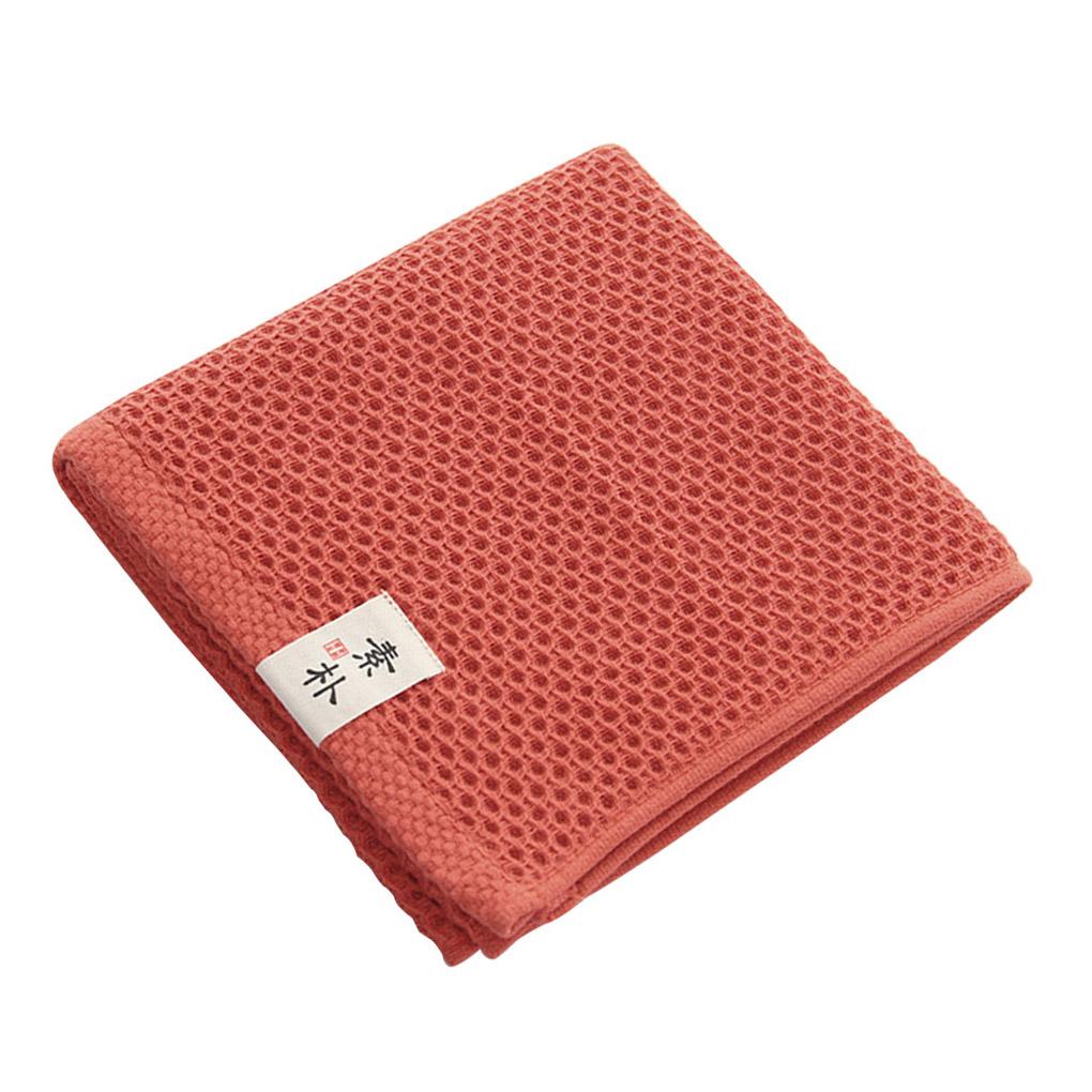 Cotton Towel Home Kitchen Bathroom Toilet Face Hands Washing Waffle Design Towel 72x32cm