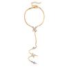Luxury Zircon Flower Butterfly Bracelet for Women Fashion Adjustable Bracelet Ring Chain Minimalism Hand Chain Bracelets Jewelry