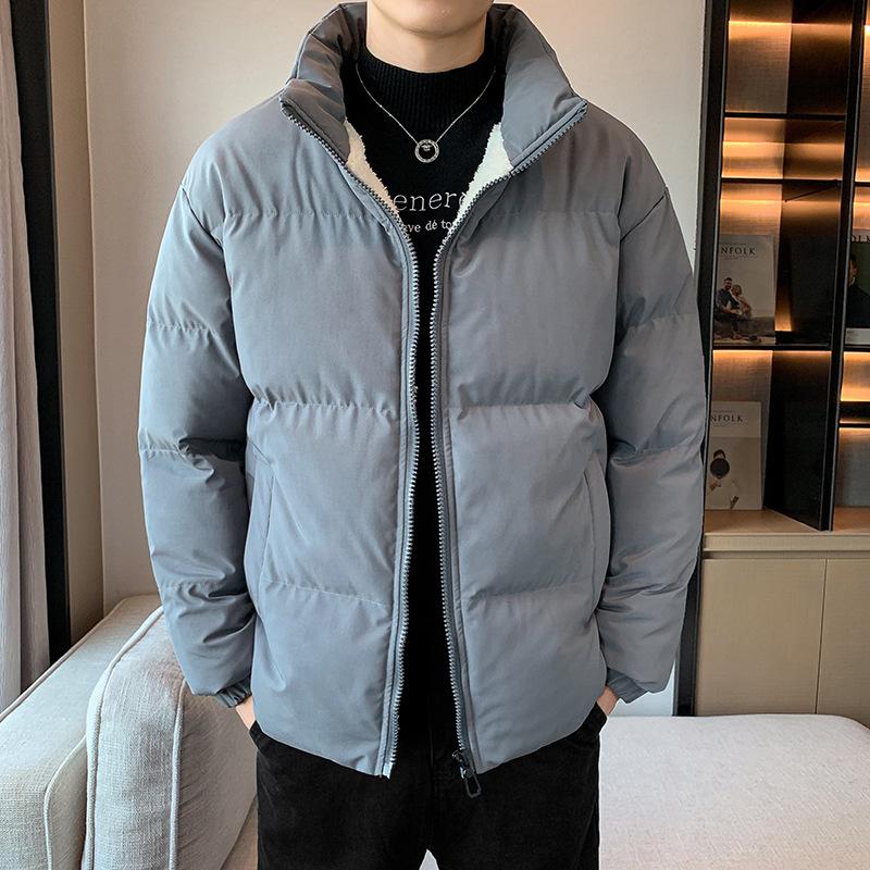 

Новое пальто из овечьей шерсти, мужское пальто с хлопковой подкладкой, осенне-зимнее, с подкладкой из плюша, стеганая куртка «хлеб», зимняя куртка с хлопковой подкладкой 8XL серый