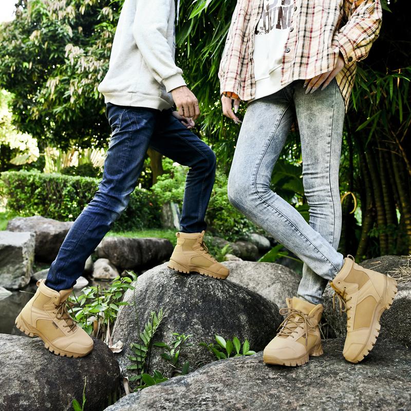 TUINANLE Hochwertige Wanderschuhe Wüste Herren Outdoor Wanderschuhe Leichtgewichtige Herren Damen High Top Sneaker Große Größe