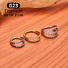 F136 G23 Titanium Nose Ring 16G Hinged Segment CZ Septum Clicke Daith Earrings Hoops Ear Cartilage Tragus Helix Piercing Jewelry