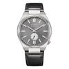 Tsuyosa Automatic Men's Watch NK5010-01H with Gray Leather Strap, Steel Case, Small Seconds, Modern Design