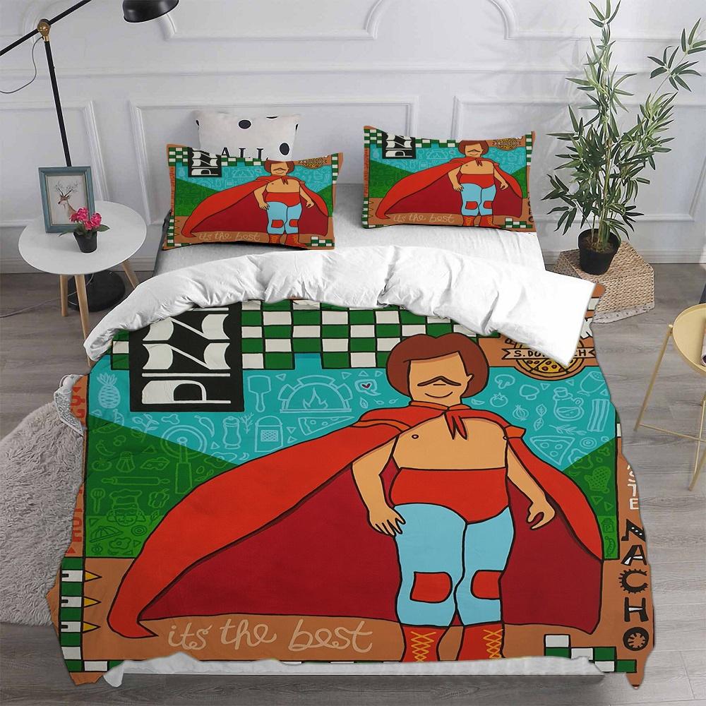 Nacho Libre Bedding Sets Comforter Quilt Bed Cover Duvet Cover Pillow Case 2-3 Pieces Sets Kids Adult Size Bedroom Decoration