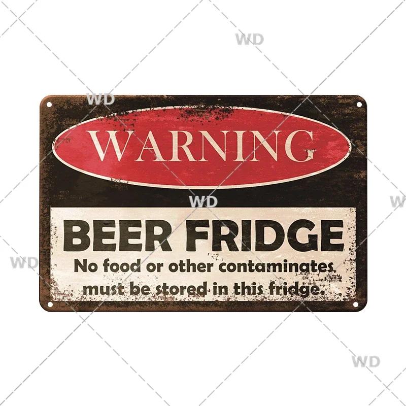 Retro Danger Warning Metal Sign - Vintage Caution Plaque - Metal Plate for Garage Park Home Wall Decor