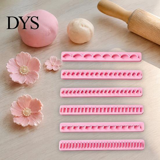 Polymer Clay Cutters 6Pcs Flower Petal Cutter, 6 Shapes 3D Making Craft Mold Tool, Handmade Plastic Crafting Tools for DIY Lovers