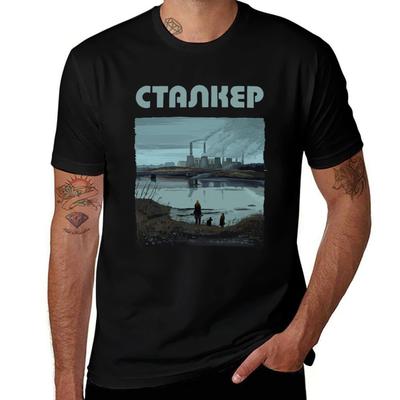Stalker Fabrikszenevon Andrei Tarkovsky Mit Titel Von Burro T-Shirt Laufen Perforunisexce Kurzarm-T-Shirt
