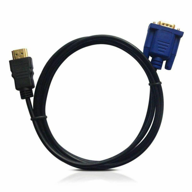 

Кабель-адаптер HDMI-сумісний до VGA 1080P Кабель для підключення HDMI-сумісний Штекер до VGA HD-15 Штекер чорний