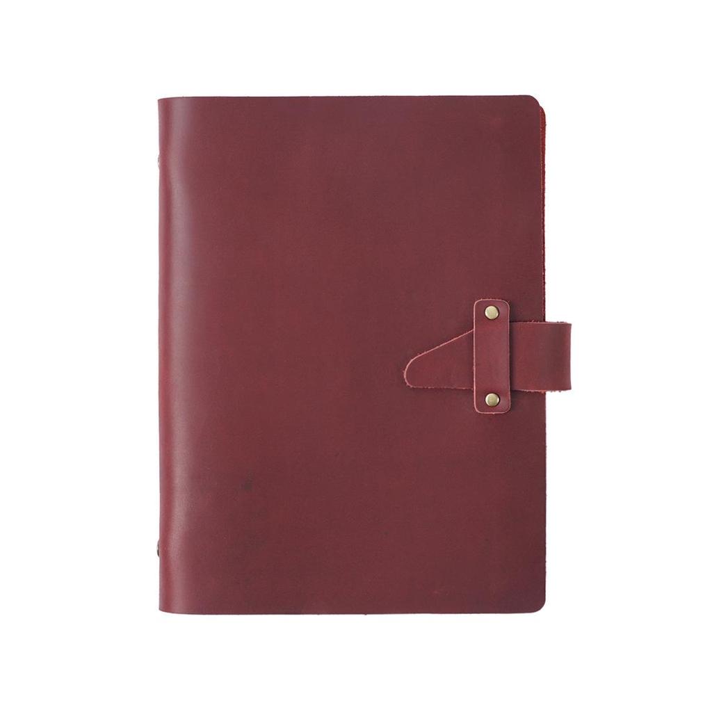 A5 Genuine Leather Retro Loose-Leaf Notebook with Crazy Horse Leather – Office Business Journal Diary